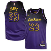 Youth Los Angeles Lakers LeBron James Purple 2024/25 Swingman Player Jersey - City Edition