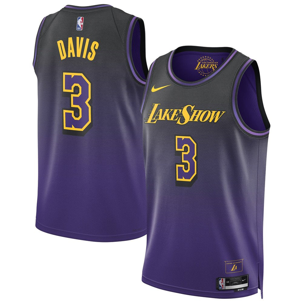 Unisex Los Angeles Lakers Anthony Davis Purple 2024/25 Swingman Player Jersey - City Edition