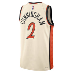 Unisex Detroit Pistons Cade Cunningham White 2024/25 Swingman Player Jersey - City Edition