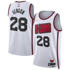 Unisex Houston Rockets #28 Alperen Sengun White 2024/25 City Edition Swingman Player Jersey
