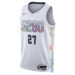 Unisex Denver Nuggets Jamal Murray White 2024/25 Swingman Player Jersey - City Edition