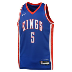 Youth Sacramento Kings De'Aaron Fox Blue 2024/25 Swingman Player Jersey - City Edition