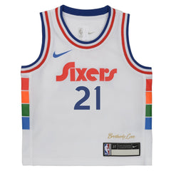 Toddler Philadelphia 76ers Joel Embiid White 2024/25 Swingman Player Jersey - City Edition