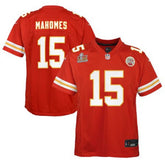 Youth Kansas City Chiefs Patrick Mahomes Red Super Bowl LIX Game Player Jersey