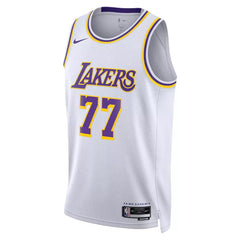 Unisex Los Angeles Lakers Luka Doncic Jordan Brand White Swingman Jersey - Statement Edition