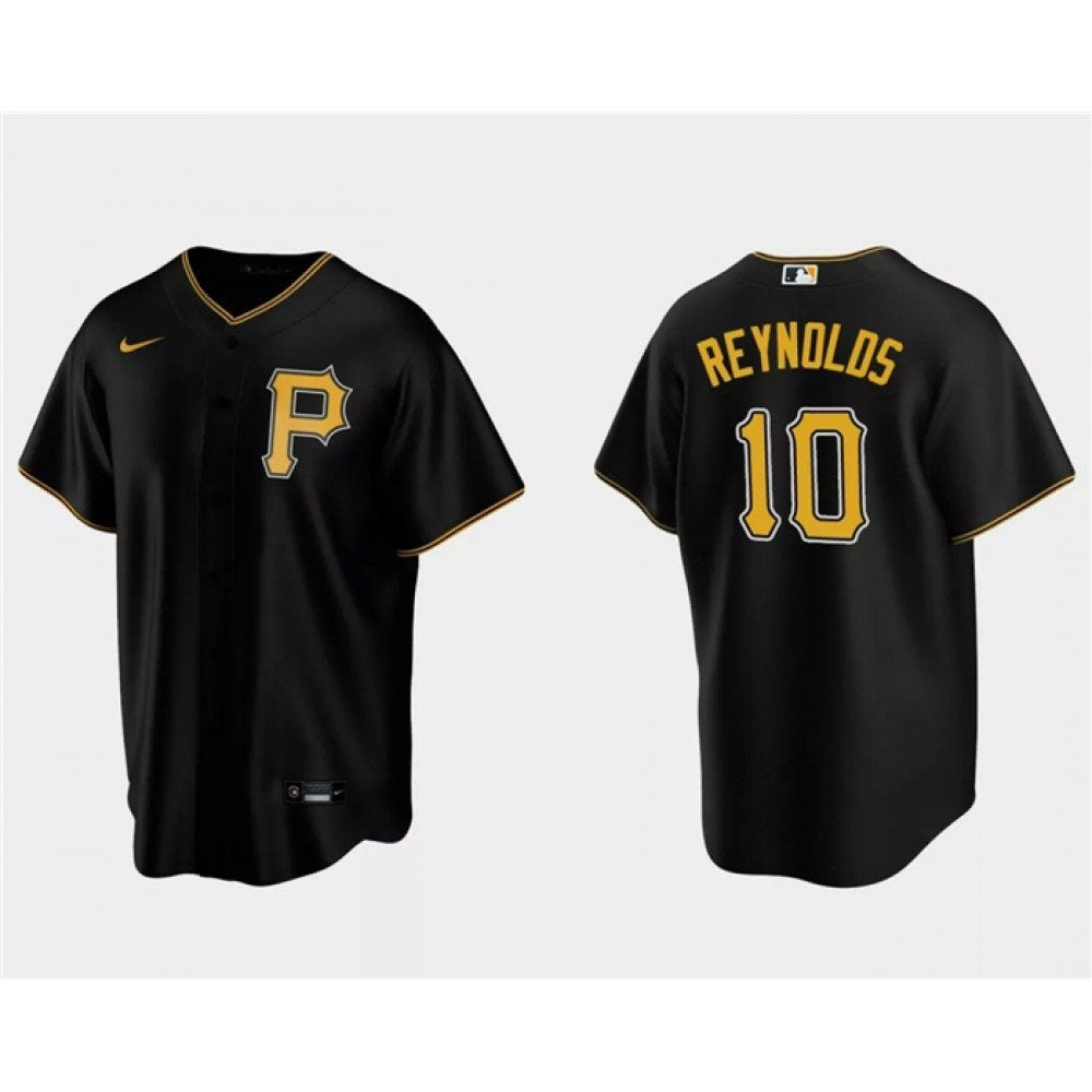 Youth Pittsburgh Pirates #10 Bryan Reynolds Black Cool Base Stitched Baseball Jersey