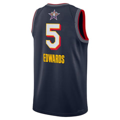 Unisex #5 Anthony Edwards Jordan Brand Navy 2025 NBA All-Star Game Swingman Player Jersey