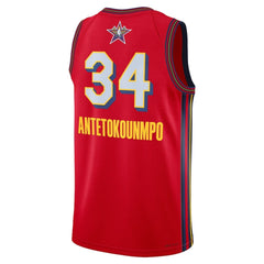 Unisex #34 Giannis Antetokounmpo Jordan Brand Red 2025 NBA All-Star Game Swingman Player Jersey