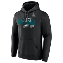 Men's Philadelphia Eagles Black Super Bowl LIX Champions Iconic Victory Fleece Pullover Hoodie