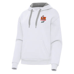 Women's Philadelphia Eagles Antigua White Super Bowl LIX Champions Victory Pullover Hoodie