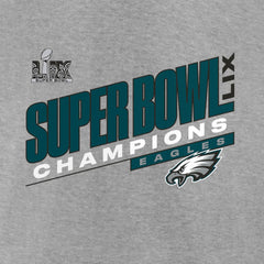 Men's Philadelphia Eagles Heather Gray Super Bowl LIX Champions Counting Points Score T-Shirt