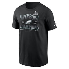 Men's Philadelphia Eagles Black Super Bowl LIX Champions 90's Retro T-Shirt