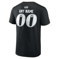 Men's Philadelphia Eagles Black Super Bowl LIX Champions Custom Name & Number T-Shirt