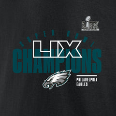 Men's Philadelphia Eagles Black Super Bowl LIX Champions Legacy Iconic Victory T-Shirt