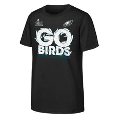 Youth Philadelphia Eagles Black Super Bowl LIX Champions Local T-Shirt