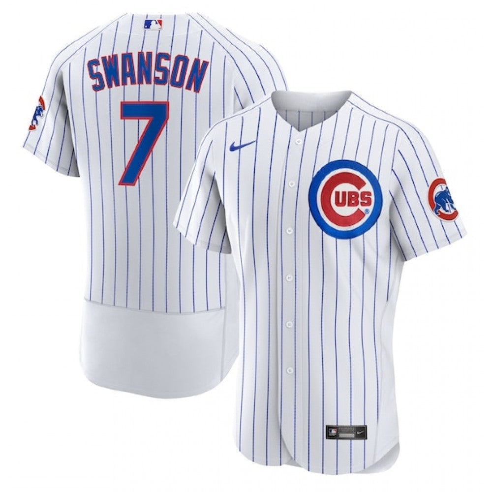 Youth Chicago Cubs #7 Dansby Swanson White Stitched Baseball Jersey