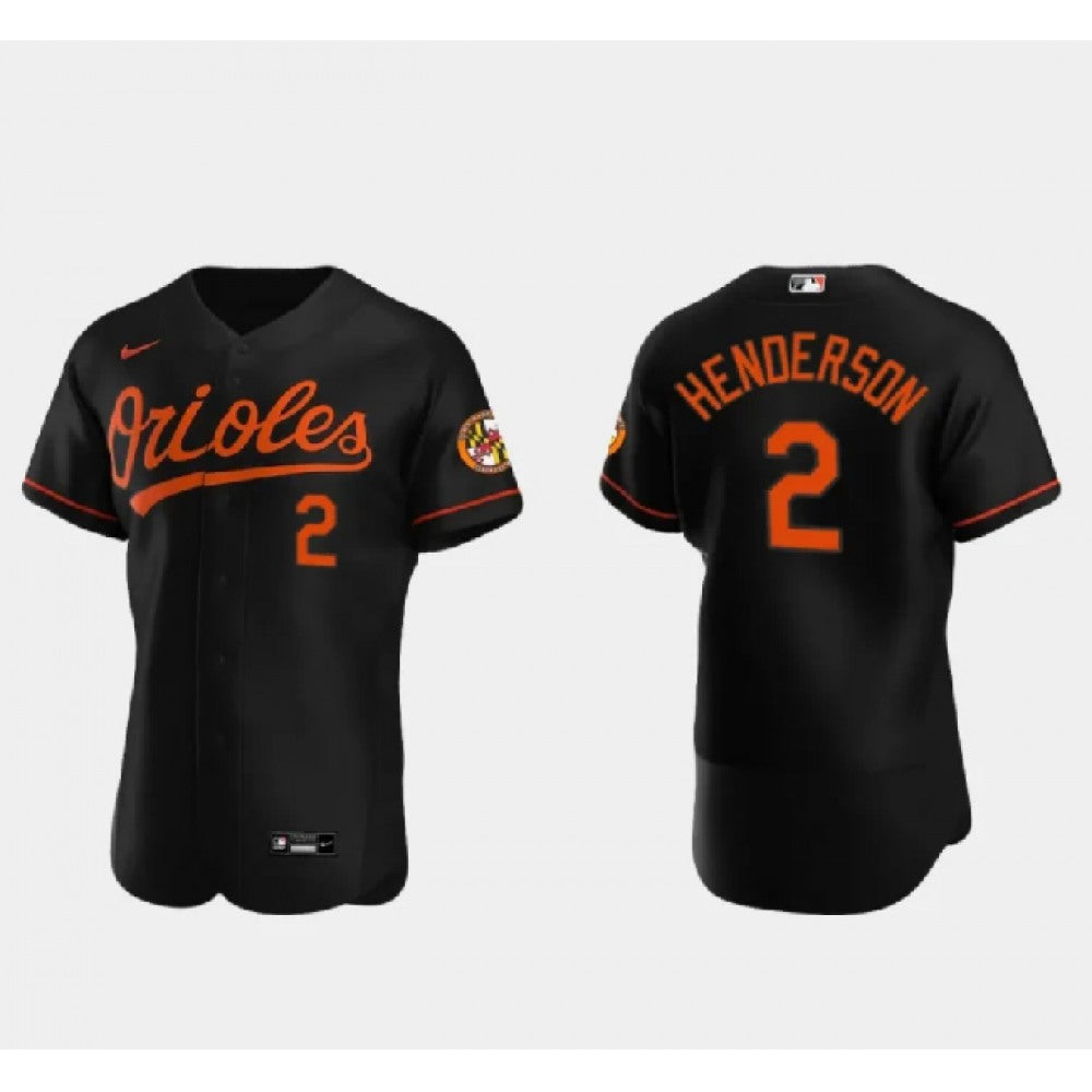 Youth Baltimore Orioles #2 Gunnar Henderson Black Flex Base Stitched Baseball Jersey