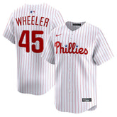 Men's Philadelphia Phillies #45 Zack Wheeler White Home Limited Player Jersey