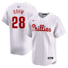 Men's Philadelphia Phillies #28 Alec Bohm White Home Limited Player Jersey