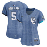 Women's Washington Nationals #5 CJ Abrams Blue 2025 City Connect Limited Jersey
