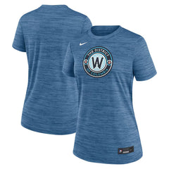 Women's Washington Nationals Blue 2025 City Connect Authentic Collection Velocity Performance T-Shirt