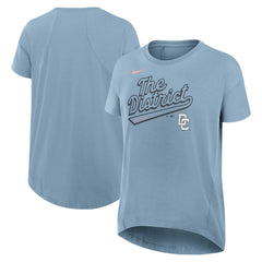 Women's Washington Nationals Blue 2025 City Connect Flowy Fashion Tri-Blend Performance T-Shirt