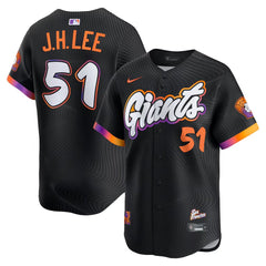 Youth San Francisco Giants #51 Jung Hoo Lee Black 2025 City Connect Limited Jersey