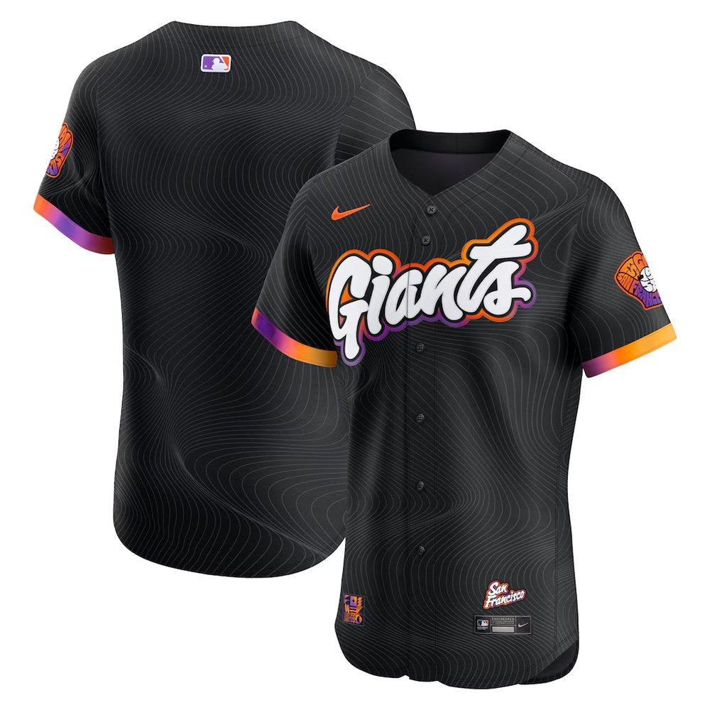 Youth San Francisco Giants Anthracite 2025 City Connect Elite Jersey