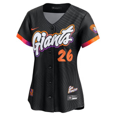 Women's San Francisco Giants #26 Matt Chapman Anthracite 2025 City Connect Limited Jersey