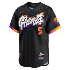 Men's San Francisco Giants #5 Mike Yastrzemski Anthracite 2025 City Connect Limited Jersey