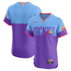 Men's Colorado Rockies Purple/Light Blue 2025 City Connect Elite Jersey