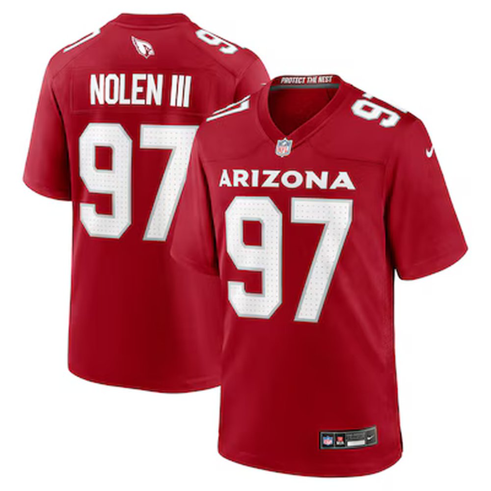 Youth Arizona Cardinals #1 Walter Nolen Cardinal 2025 NFL Draft First Round Pick Game Jersey