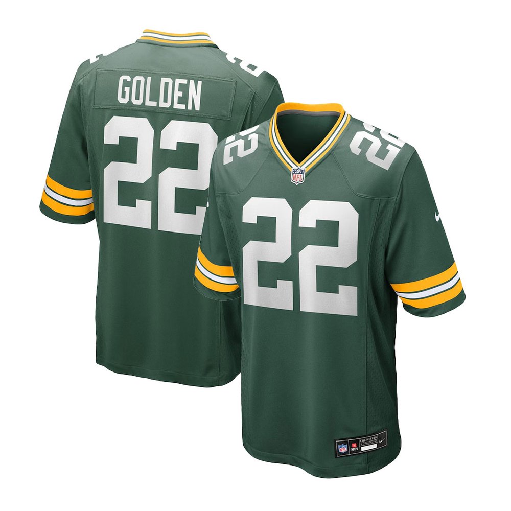 Youth Green Bay Packers #1 Matthew Golden Green 2025 NFL Draft First Round Pick Game Jersey