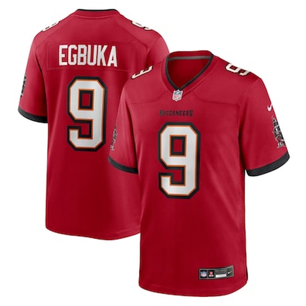 Youth Tampa Bay Buccaneers #1 Emeka Egbuka Red 2025 NFL Draft First Round Pick Game Jersey