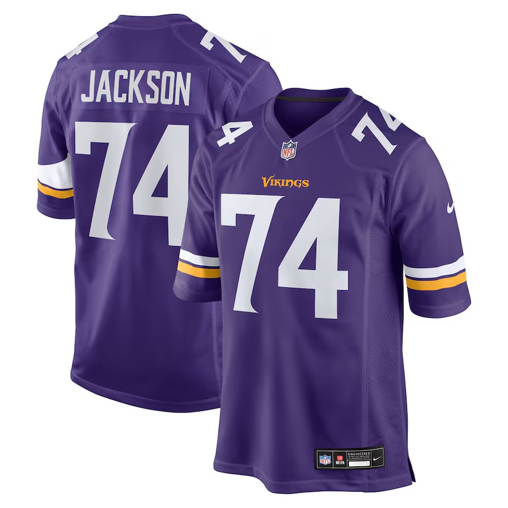 Youth Minnesota Vikings Purple 2025 NFL Draft First Round Pick No. 24 Game Jersey