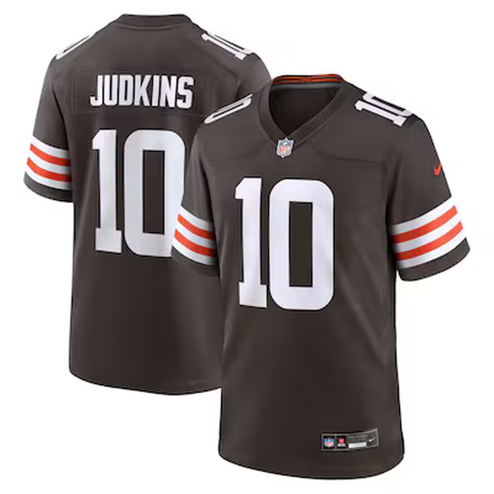 Men's Cleveland Browns #00 Quinshon Judkins Brown 2025 NFL Draft Game Jersey