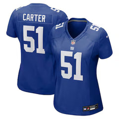 Women's New York Giants Abdul Carter Royal First Round Pick Game Jersey