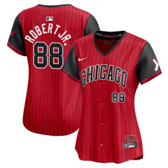 Women's Chicago White Sox #88 Luis Robert Jr. Red/Black 2025 City Connect Limited Player Jersey