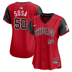 Women's Chicago White Sox #50 Lenyn Sosa Red/Black 2025 City Connect Limited Player Jersey