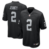 Men's Las Vegas Raiders #2 Ashton Jeanty Black 2025 NFL Draft First Round Pick Game Jersey