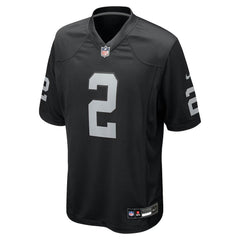 Men's Las Vegas Raiders #2 Ashton Jeanty Black 2025 NFL Draft First Round Pick Game Jersey