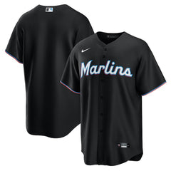 Men's Miami Marlins Black Alternate Replica 2.0 Jersey