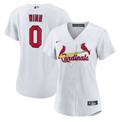 Women's St. Louis Cardinals #0 Masyn Winn White Home Replica Jersey