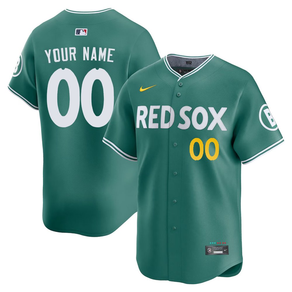 Men's Boston Red Sox Custom Green 2025 City Connect Elite Player Jersey