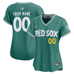 Women's Boston Red Custom Green 2025 City Connect Limited Player Jersey
