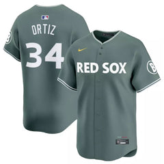 Men's Boston Red Sox #34 David Ortiz Green 2025 City Connect Limited Retired Player Jersey