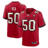 Men's Tampa Bay Buccaneers #50 Vita Vea Red 50th Anniversary Game Jersey