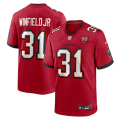Men's Tampa Bay Buccaneers #31 Antoine Winfield Jr. Red 50th Anniversary Game Jersey