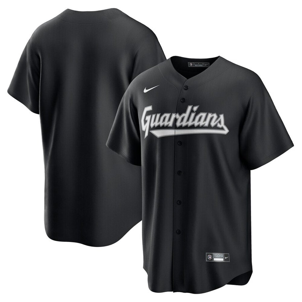 Youth Cleveland Guardians Black Lights Out Replica Jersey