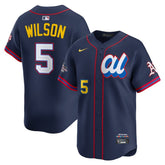 Youth American League #5 Jacob Wilson Navy 2025 All-Star Edition Limited Player Jersey